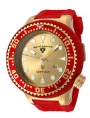 Swiss Legend Neptune Diver Yellow IP Watch 21818 Watches - 21818D-YG-07-RD Gold Face / Red Band