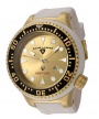 Swiss Legend Neptune Diver Yellow IP Watch 21818 Watches - 21818D-YG-007-WHT Gold Face / White Band