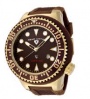 Swiss Legend Neptune Diver Yellow IP Watch 21818 Watches - 21818D-YG-04 Brown Face / Brown Band