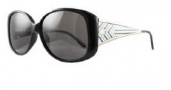 Givenchy SGV720 Sunglasses Sunglasses - 700 Shiny Black with Black & White Pattern / Solid Smoke Lens