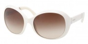 Prada PR 12OS Sunglasses Sunglasses - 7S36S1 Ivory / Brown Gradient