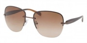 Prada PR 50OS Sunglasses Eyeglasses - ACD1Z1 Brown Demi Shiny / Brown Gradient