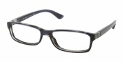 Prada PR 09OV Eyeglasses Eyeglasses - EAR1O1 Top Striped Blue Horn