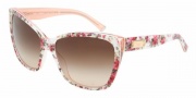 Dolce & Gabbana DG4111 Sunglasses Sunglasses - 179013 Flower - Pink / Brown Gradient