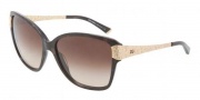 Dolce & Gabbana DG4131 Sunglasses Sunglasses - 196513 Brown Marble / Brown Gradient