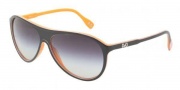 D&G DD3075 Sunglasses Sunglasses - 19468G Top Black on Orange / Gray Gradient 