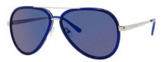 Juicy Couture Juicy 516/S Sunglasses Sunglasses - 0RE2 Neon Blue (QI Gray / Blue Mi Lens)