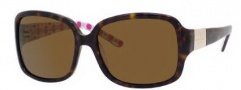 Kate Spade Lulu 2/P/S Sunglasses Sunglasses - JUGP Tortoise Pink Octagon (VW Brown Polarized Lens)