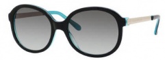 Kate Spade Albertine/S Sunglasses Sunglasses - 0DH4 Black Turquoise (Y7 Gray Gradient Lens)