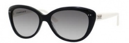 Kate Spade Angelique/S Sunglasses Sunglasses - 0FU8 Black Cream (Y7 Gray Gradient Lens)