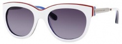 Marc by Marc Jacobs MMJ 305/S Sunglasses - 083V White Red Blue (HD Gray Gradient Lens)