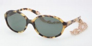 Tory Burch TY7039 Sunglasses Sunglasses - 504/71 Spotty Tortoise / Green Solid