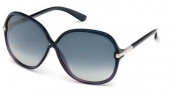 Tom Ford FT0224 Islay Sunglasses Sunglasses - 92Z Blue / Gradient Mirror Violet
