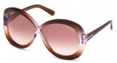 Tom Ford FT0226 Margot Sunglasses Sunglasses - 50Z Dark Brown / Gradient