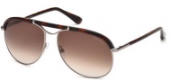 Tom Ford FT0235 Marco Sunglasses Sunglasses - 10F Shiny Light Nickeltin / Gradient Brown