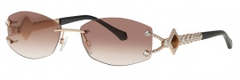 Caviar 5578 Sunglasses Sunglasses - 21 Gold w/ Tiger Eye/ Clear Crystal (Brown Lens)