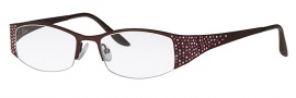 Caviar 1742 Eyeglasses Eyeglasses - 16 Brown W/ Clear Crystal Stones