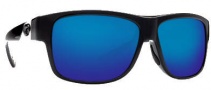 Costa Del Mar Caye Sunglasses Black Frame Sunglasses - Blue Mirror / 400G