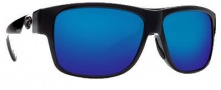 Costa Del Mar Caye Sunglasses Black Frame Sunglasses - Blue Mirror / 580G