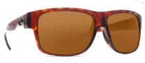 Costa Del Mar Caye Sunglasses Tortoise Frame Sunglasses - Dark Amber / 580P