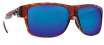 Costa Del Mar Caye Sunglasses Tortoise Frame Sunglasses - Blue Mirror / 400G