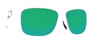 Costa Del Mar Caye Sunglasses White Frame Sunglasses - Green Mirror / 400G
