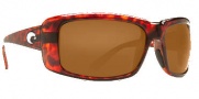 Costa Del Mar Cheeca Sunglasses Tortoise Frame Sunglasses - Dark Amber / 400G