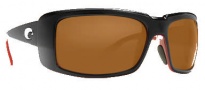 Costa Del Mar Cheeca Sunglasses Black Coral Frame Sunglasses - Dark Amber / 400G