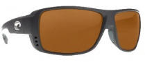 Costa Del Mar Double Haul Sunglasses Black Frame Sunglasses - Dark Amber / 580P