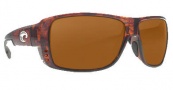 Costa Del Mar Double Haul Sunglasses Tortoise Frame Sunglasses - Dark Amber / 580P