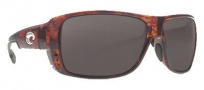 Costa Del Mar Double Haul Sunglasses Tortoise Frame Sunglasses - Gray / 580P