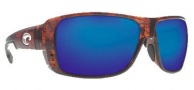 Costa Del Mar Double Haul Sunglasses Tortoise Frame Sunglasses - Blue Mirror / 400G
