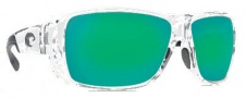 Costa Del Mar Double Haul Sunglasses Crystal Frame Sunglasses - Green Mirror / 580G