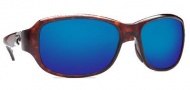 Costa Del Mar Las Olas Sunglasses - Tortoise Frame Sunglasses - Blue Mirror / 400G