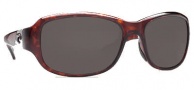 Costa Del Mar Las Olas Sunglasses - Tortoise Frame Sunglasses - Dark Gray / 400G