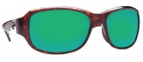 Costa Del Mar Las Olas Sunglasses - Tortoise Frame Sunglasses - Green Mirror / 400G