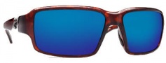 Costa Del Mar Peninsula Sunglasses - Tortoise Frame Sunglasses - Blue Mirror / 580G