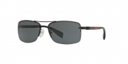 Prada Sport PS 50NS Sunglasses Sunglasses - 1BO1A1 Black Demi Shiny / Gray