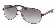 Prada Sport PS 51NS Sunglasses Sunglasses - 1BO3M1 Black Demi Shiny / Gray Gradient