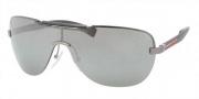 Prada Sport PS 52NS Sunglasses Sunglasses - 7CQ7W1 Gunmetal Demi Shiny / Gray Silver Mirror