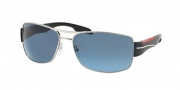 Prada Sport PS 53NS Sunglasses Sunglasses - 1BC5I1 Silver / Blue Gray Gradient