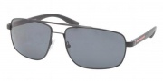 Prada Sport PS 55NS Sunglasses Sunglasses - 1BO5Z1 Demi Shiny Black / Polarized Gray
