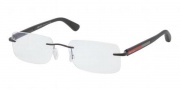 Prada Sport PS 54CV Eyeglasses Eyeglasses - 1BO1O1 Black Demi Shiny