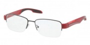 Prada Sport PS 55CV Eyeglasses Eyeglasses - 1BO1O1 Black Demi Shiny