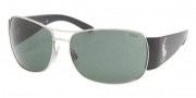 Polo PH3042 Sunglasses Sunglasses - 900171 Matte Silver / Green