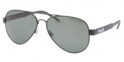 Polo PH3056 Sunglasses Sunglasses - 90389A Matte Black / Polarized Green