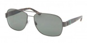 Polo PH3064 Sunglasses Sunglasses - 91579A Dark Matte Gunmetal / Polarized Green 