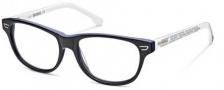 Diesel DL5005 Eyeglasses Eyeglasses - 090 Transparent Blue / Ice White Temples 