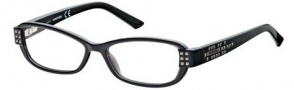 Diesel DL5010 Eyeglasses Eyeglasses - 001 Shiny Dark Trans Grey 