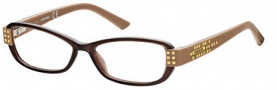 Diesel DL5010 Eyeglasses Eyeglasses - 048 Shiny Dark Trans Brown